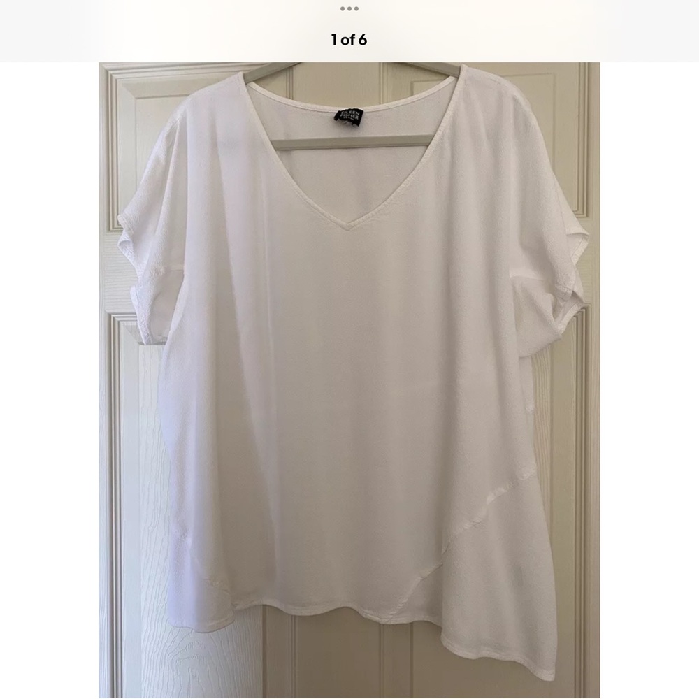 Eileen Fisher 3X Rayon Scoop Neck Top, VG Preowned Cond, $40